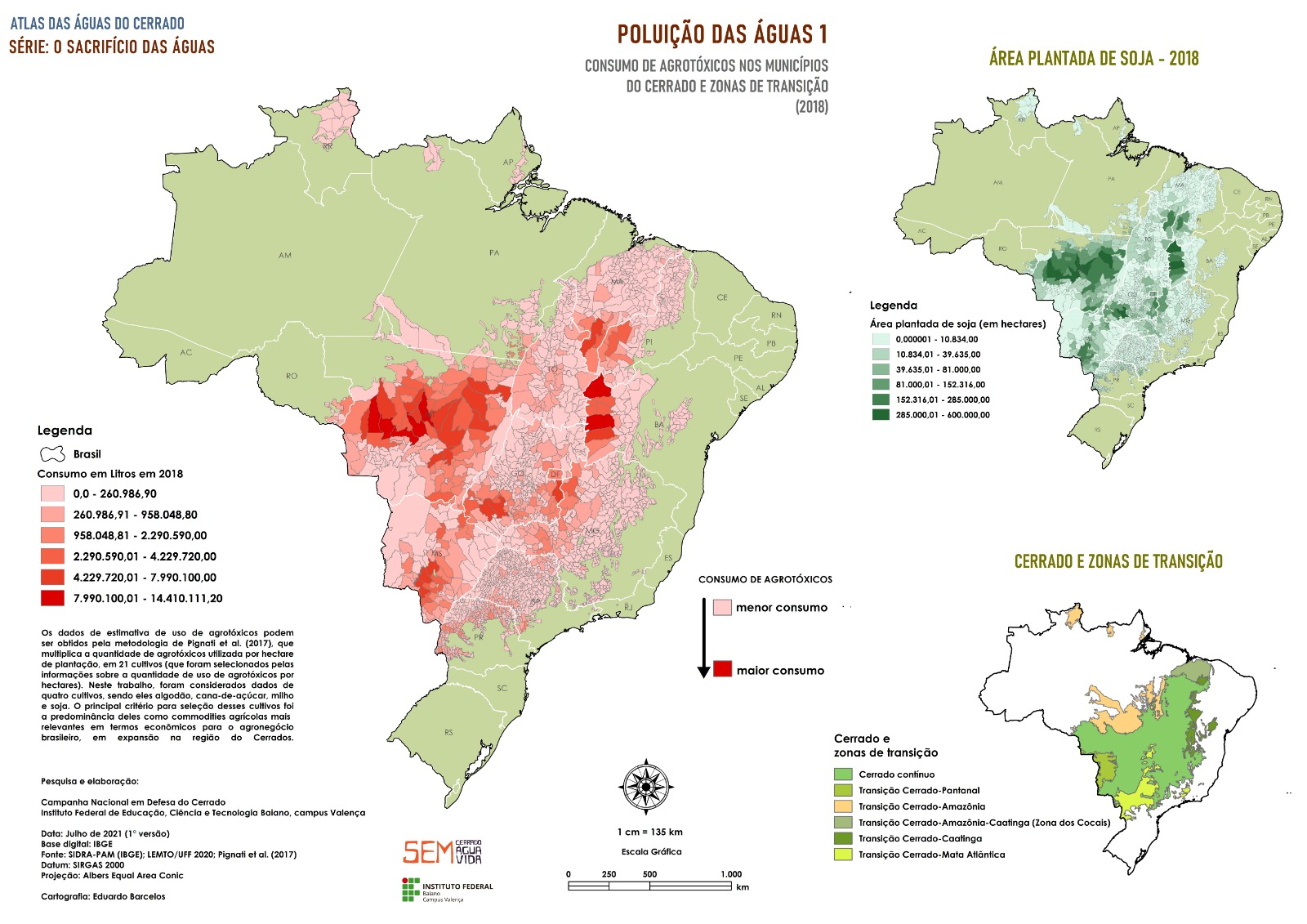 Cerrado e agrotoxico soja